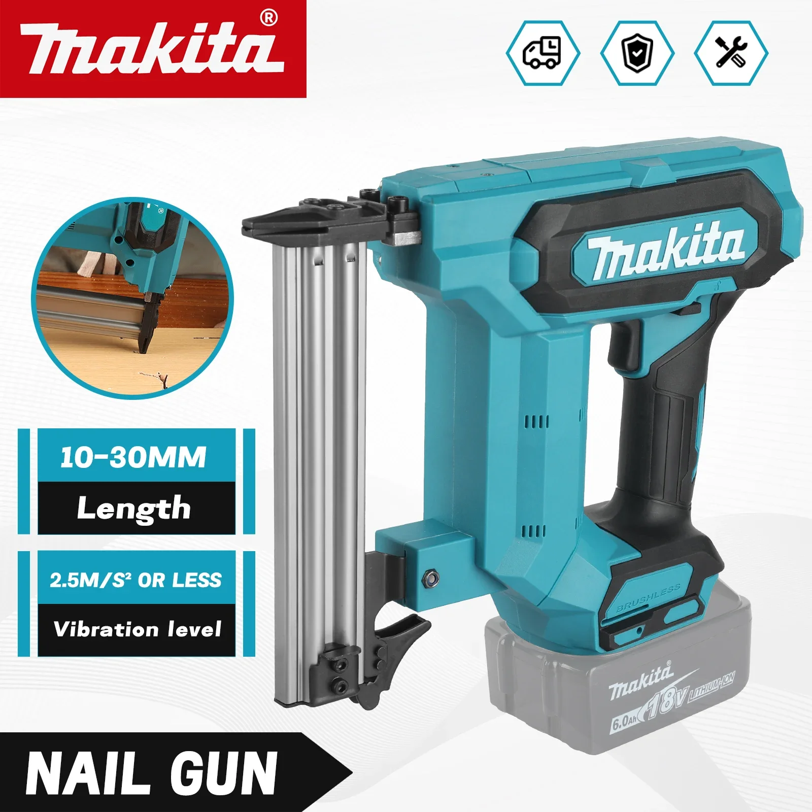 Nail Gun Brad - マキタ F30 18V LXT ブラシレスコードレスネイルガン 10-30mm
