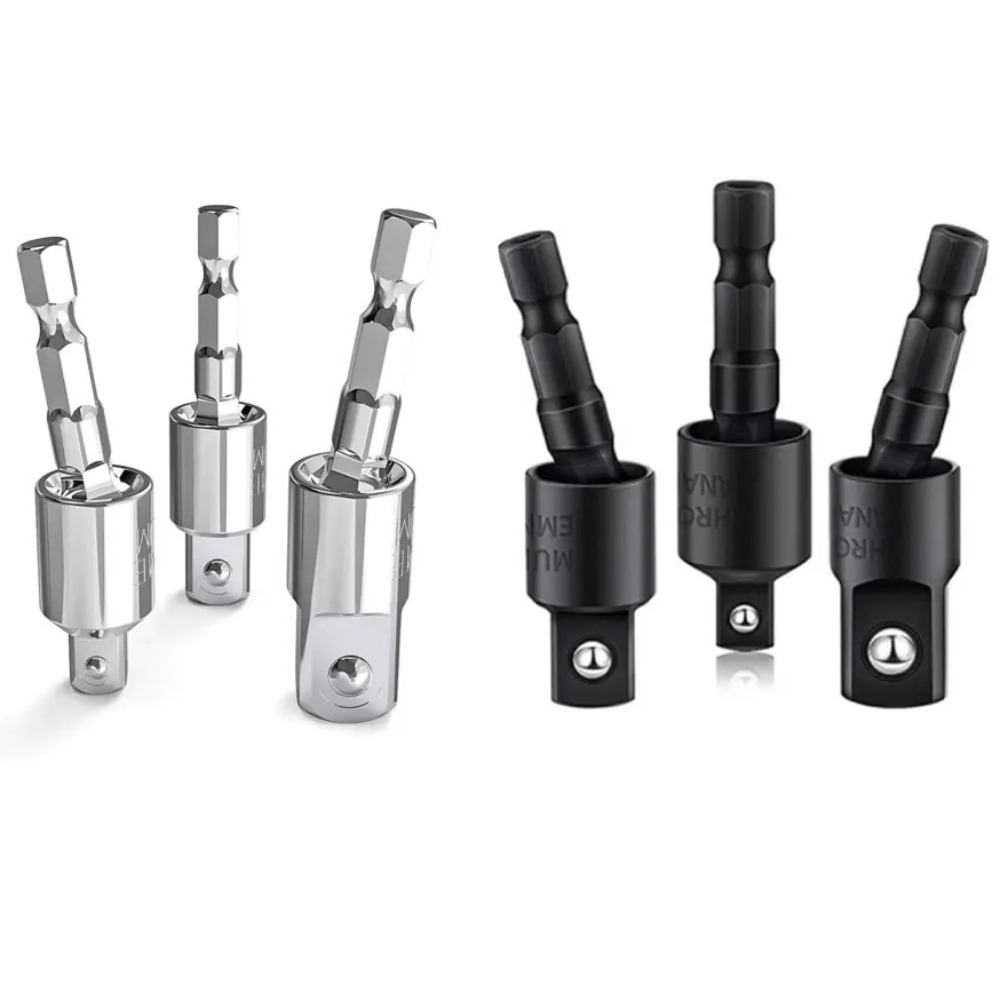 Power Tools Lowes - 360 ° 回転式電動ドリルソケットアダプターセット六角ハンドルから1/4インチ、3/8インチ、1/2インチ角ヘッドロータリーアダプター接続ロッドツール