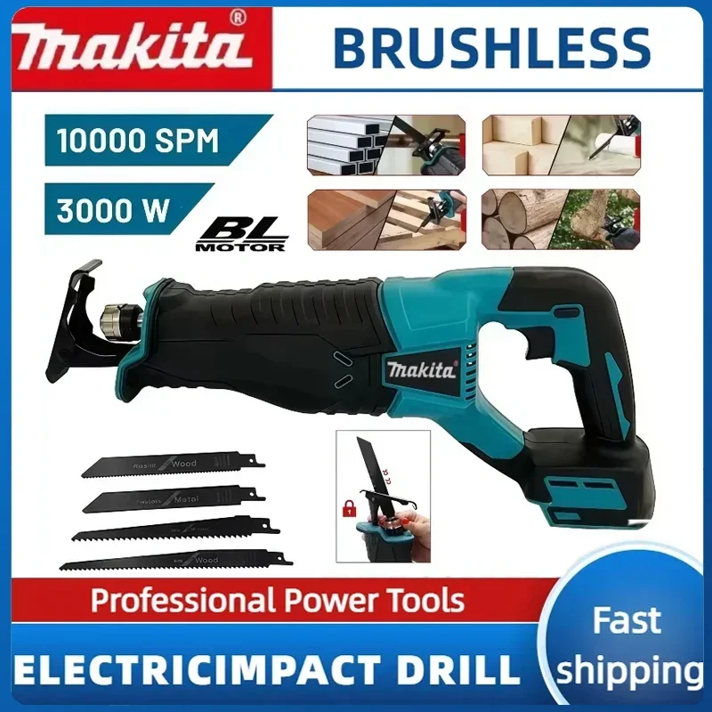 Reciprocating Saw Cordless - マキタ ブラシレスレシプロソー ポータブルコードレス電動工具 20V 18Vバッテリー用 4枚の鋸刃付き