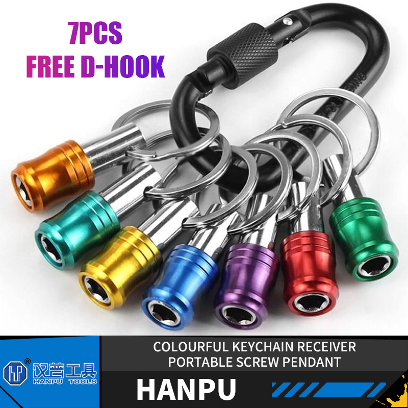 Power Tools You Must Have - Hanpu-カラフルなキーホルダーレシーバーセット、ポータブルスクリューペンダント、電動工具アクセサリーの必需品、7個