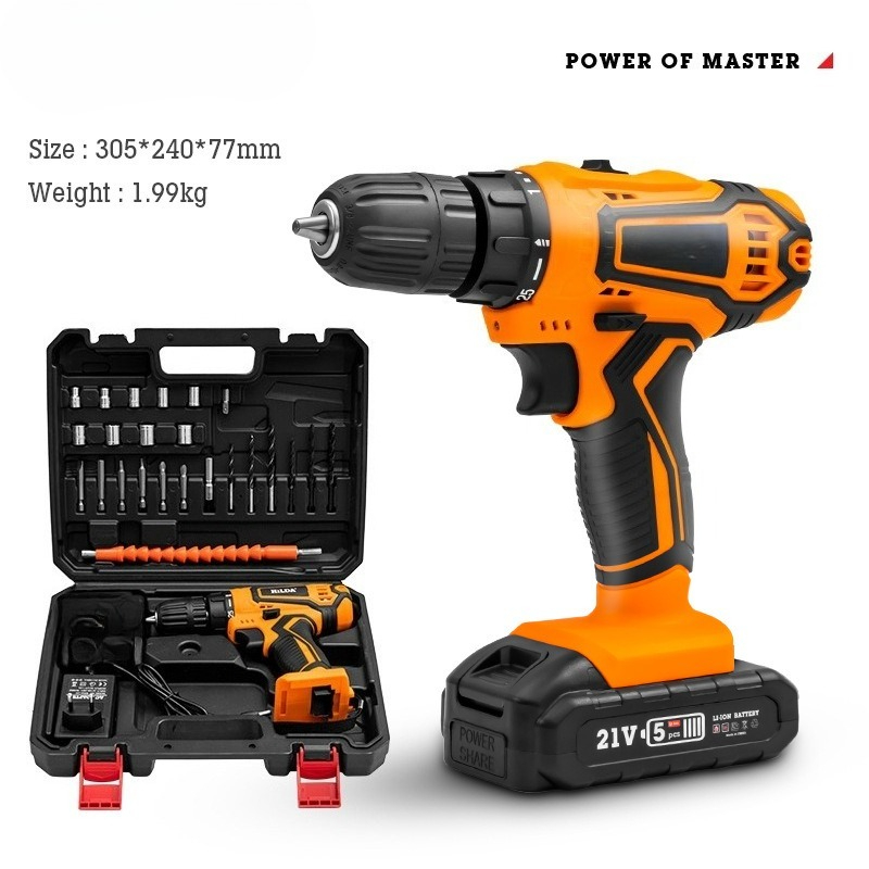 Power Tools You Must Have - 21V/16.8Vコードレスドリルコンパクト電動ドライバー、LEDライト付き、DIY必須の携帯用電動工具