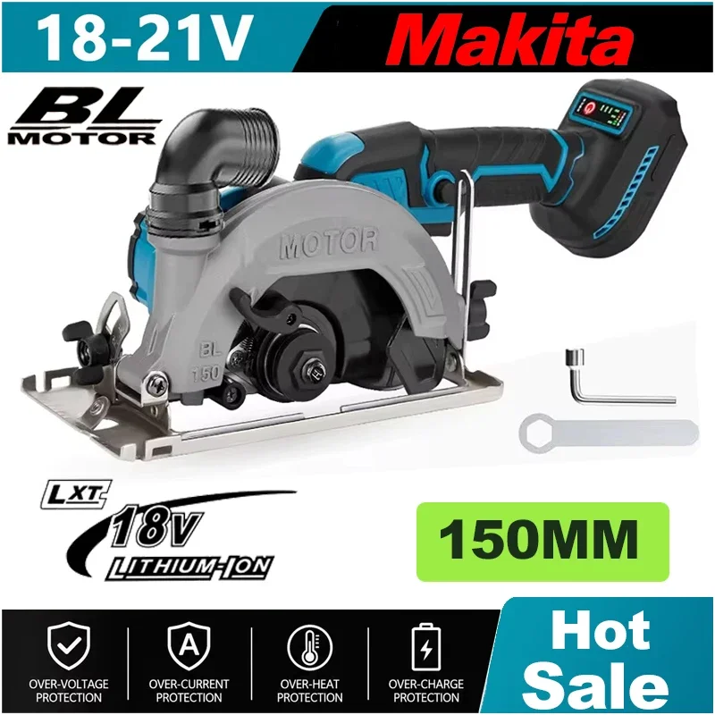 Reciprocating Saw Cordless - マキタ 150mm ブラシレスコードレス丸ノコ 調整可能なハンドヘルド木材切断機 18-21Vバッテリー対応 木工ツール