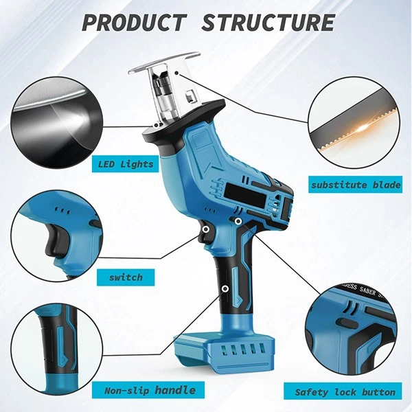 マキタ18Vバッテリー用コードレスレシプロソー、4枚の鋸刃キ - Reciprocating Saw Cordless のレビューと価格