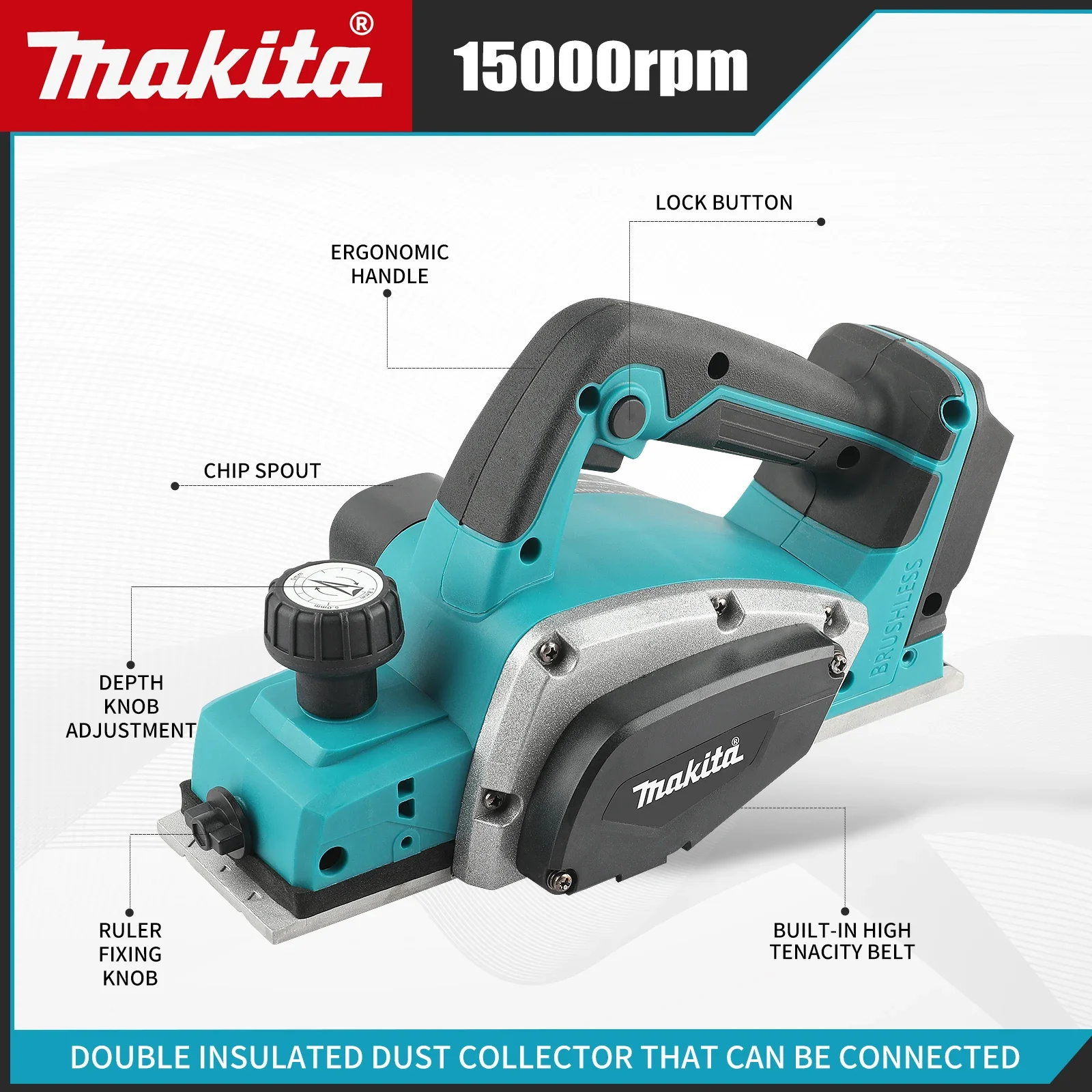 DKP180 ブラシレス コードレス 電気鉋。充電式で、マキ - Planer Handheld Electric のレビューと価格
