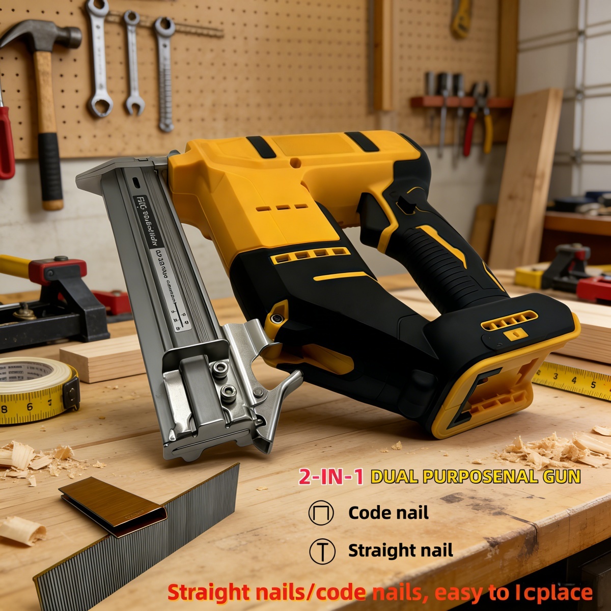 2-IN-1 ブラシレスコードレスブラッドネイルガン ストレ - Nail Gun Brad のレビューと価格