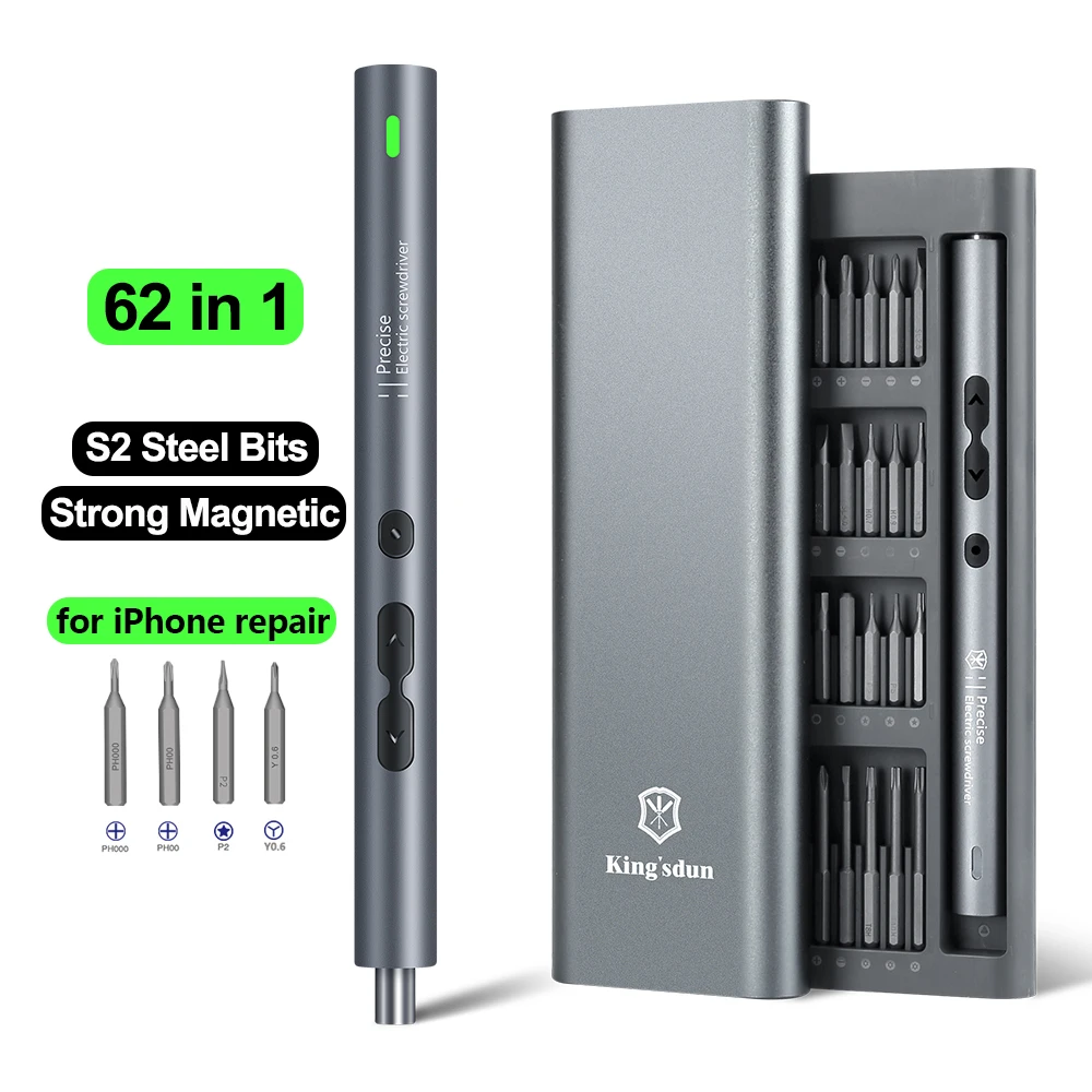 62/6 in 1 精密電動ドライバーセット電動工具キット充 - Xiaomi Power Tools のレビューと価格