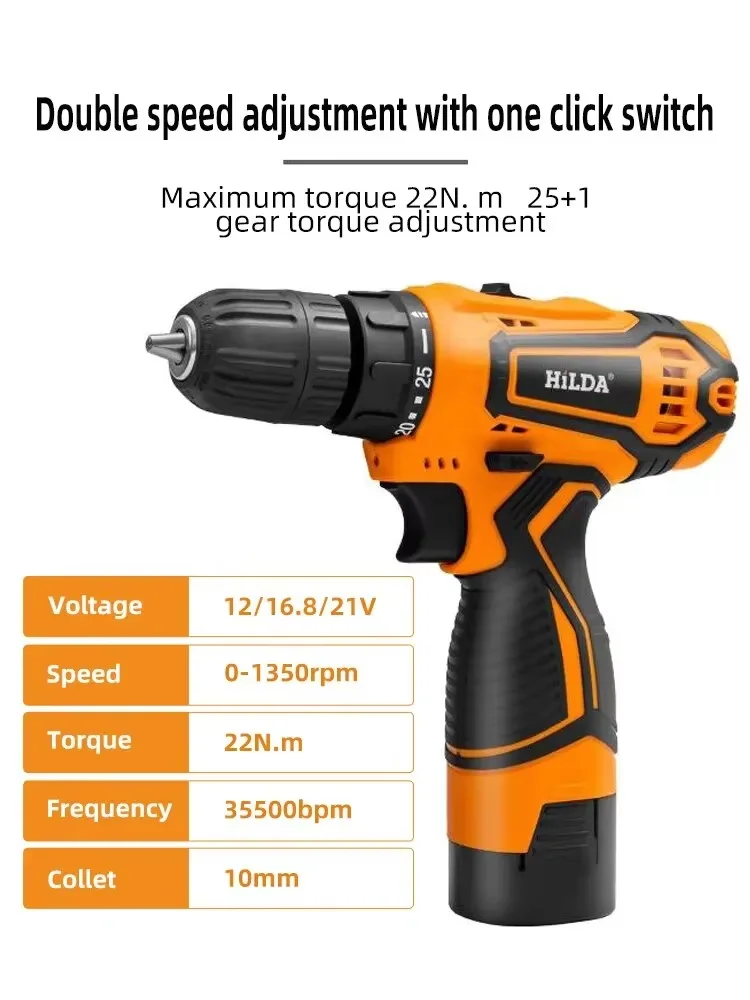 HILDA 12V/16.8V コードレスドリル、LEDライ - Power Tools You Must Have のレビューと価格