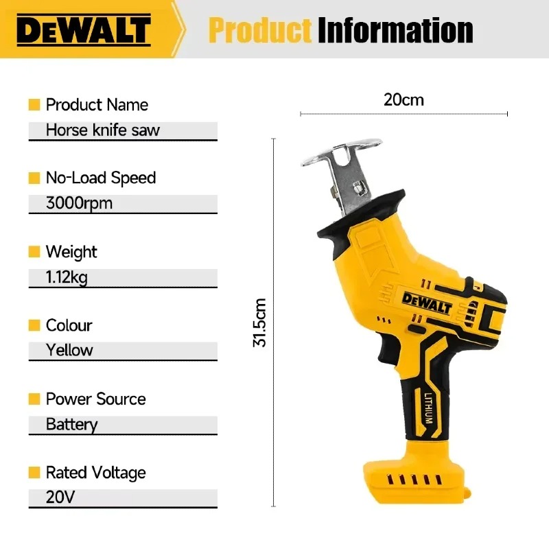 デュワルト電動ノコギリ 2800RPM ブラシレスレシプロソ - Reciprocating Saw Cordless のレビューと価格