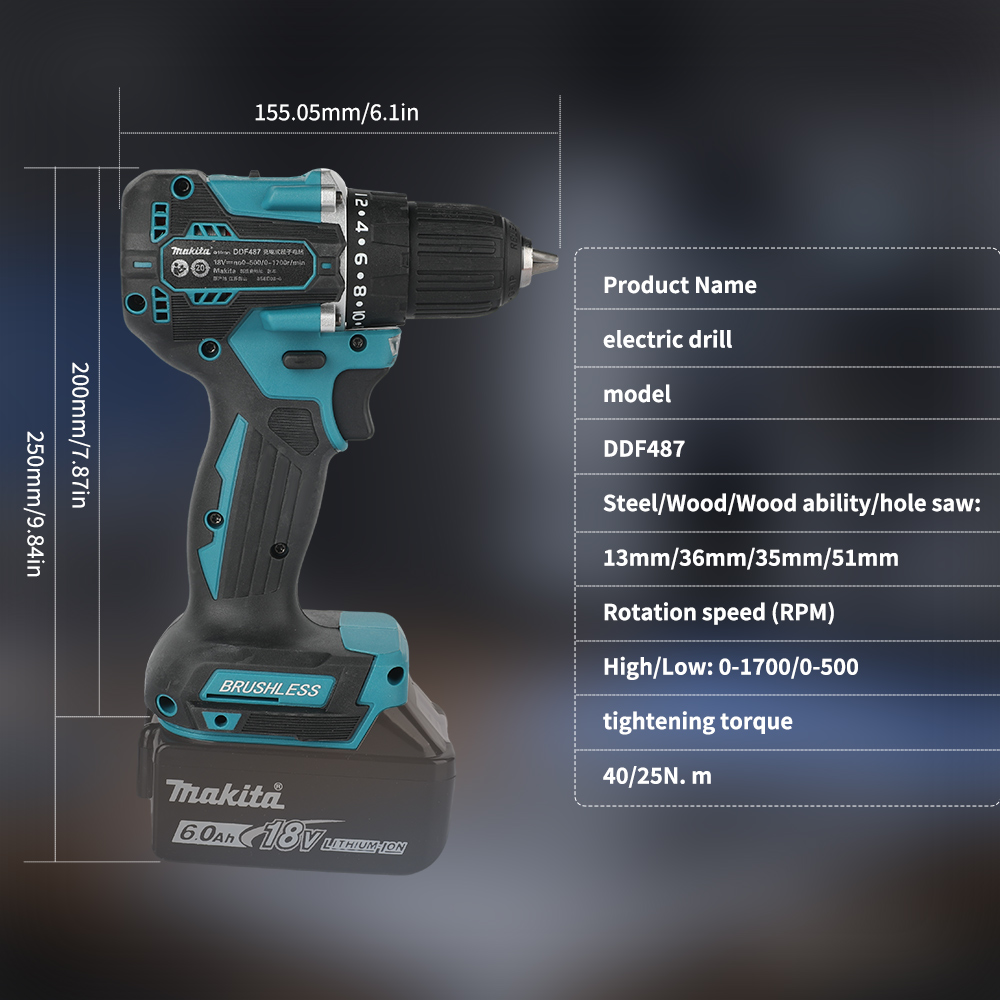 18V ブラシレスコードレスドリル 410W 40N·m 2 - Power Tools Lowes のレビューと価格
