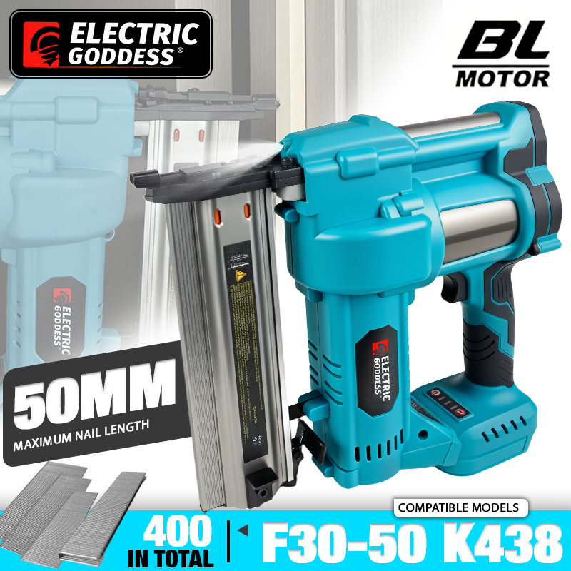 電動女神ブラシレス電動ネイルガン 0-50MM マキタ18V - Nail Gun Brad のレビューと価格