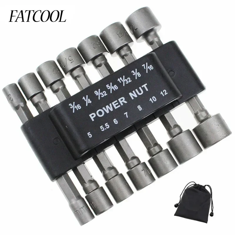 14個/セット 1/4インチ六角軸パワーナットアレンキーレン - Power Key Tools のレビューと価格